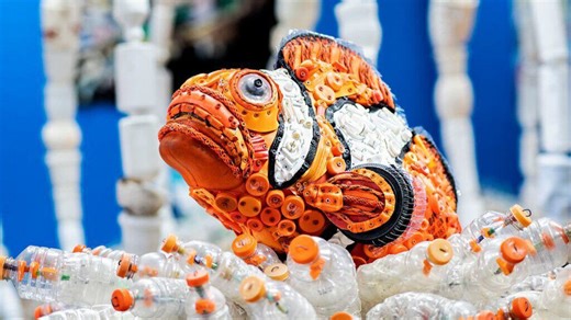Life in plastic: Animal sculptures made from ocean debris