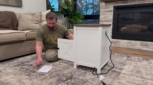 Pipishell Night Stand Set 2, Farmhouse Bedside Table Set of 2 with Open Shelf, Enclosed Cabinet, USB Port & AC Outlet, Wood Side Table with Storage for Bedroom, Gray, 2 Pack