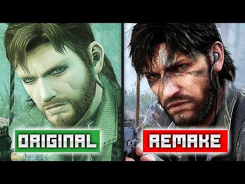 METAL GEAR SOLID 3 Remake vs Original Trailer Comparison (New Story Trailer Cutscenes)