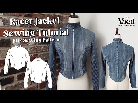 Racer Jacket Sewing Tutorial | PDF Sewing Pattern || INVAED