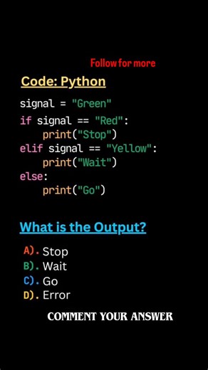Learn code steps on Instagram: "What will be the output of this python code? Comment your answer. . . . . . . . . #pythonprogramming #reach #growth #fyp #exploremore"