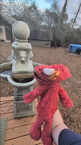 elmo lion fountain setup