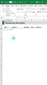 Randomly sort data with a formula in Excel #shorts
