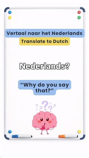 “Why do you say that?” in Dutch?🤔 #learndutch