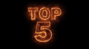 Top 5 Word Hot Animated Burning Realistic Fire Flame Loop.