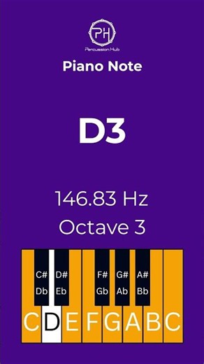 D3 Piano Note | 146.83 Hz | Learn Piano Notes Fast | Ear Training & Piano Basics
