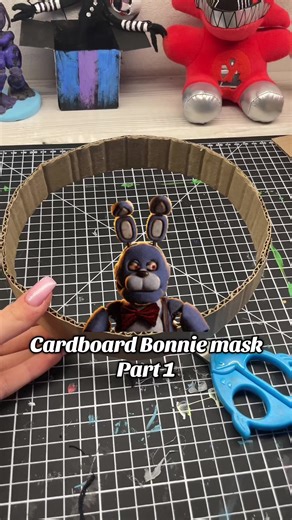 Making Bonnie cardboard mask!💜🐰 #Bonnie #Fnaf #fivenightsatfreddys #пятьночейсфредди #Handmade
