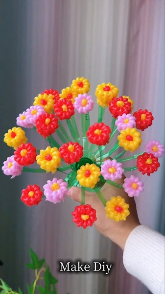 How To Make Easy DIY Flower Bouquet Craft Idea #Shorts Craft #craftyideas #flowercraft #craftaddict