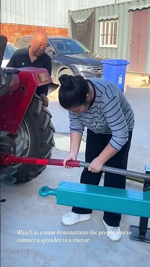 Proper way to connect a spreader to a tractor