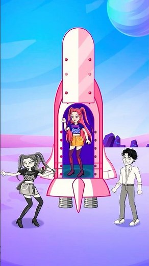 SPACE RACE! 🚀 Will RUMI and MIRA Reach The Stars Or Explode On The Launchpad? #shorts