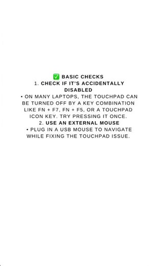 Laptop Touchpad Not Working? 😱 Fix in 30 Seconds!