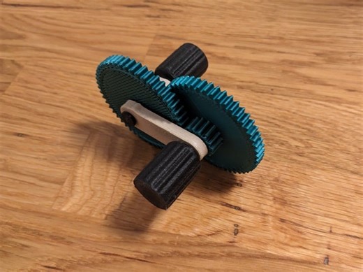 A simple 1 to 9 ratio gearbox #3DThursday #3DPrinting