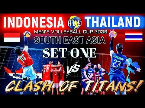 INDONESIA vs THAILAND SET 1 South East Asia Clash of Titans! AVC Men's Volleyball Cup 2026