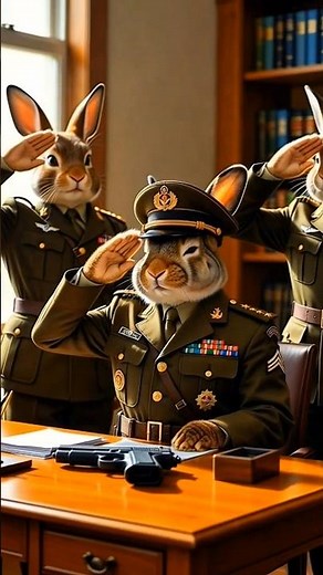 Soldiers🫡. #rabbit #funnyrabbit #soldiers
