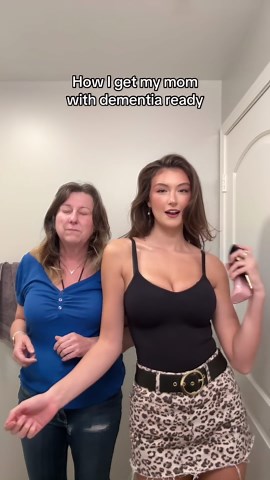 Model helps her mom with dementia get ready for day