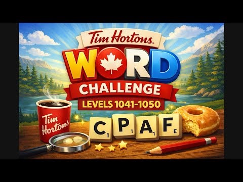 Tim Hortons Word Challenge Levels 1041-1050 #timhortons #wordchallenge #free #games