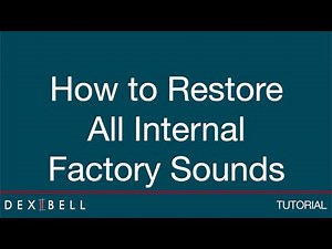 How To Restore All Internal Factory Sound