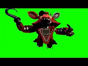 Five Nights at Freddy's 2 Foxy Jumpscare - 10 Min Loop (green screen)