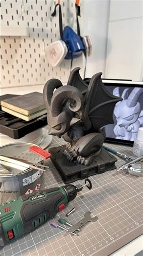 Gargoyle Recipe #gothicdecor #3dprinting #artprocess #sculpture #handmade
