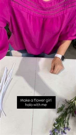 Wedding Florist Orlando | Wedding Florist Ocala on Instagram: "Part 1! Preparing the base of the flower girl halo. This time, I am using pipe cleaners | chenille stems. Follow along to see the step by step . @andie.muller"