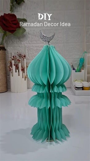 DIY Ramadan Decor Idea #papercraft #ramadandecorationideas #ramadanvibes
