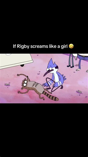 If Rigby screams like a girl 🤣 #regularshow #foryou #fyp #viral
