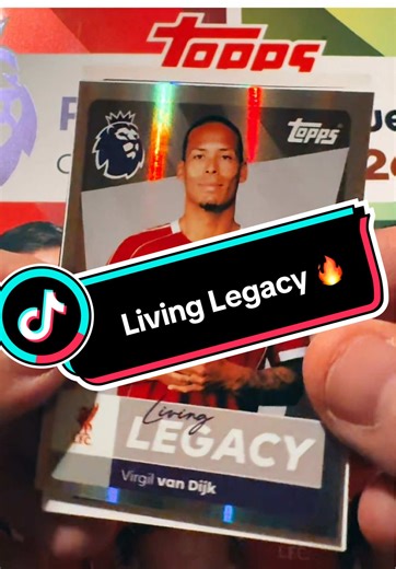 VIRGIL VAN DIJK / LIVERPOOL FC / @Topps LIVING LEGACY! What does everyone prefer? Old school stickers or new school? #Topps #PremierLeagueStickers #FootballStickers