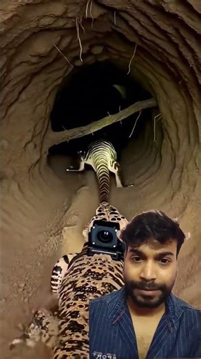 Tiny Camera Mounted on a Wild Lizard...Watch What Happens#shorts