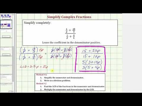 Ex: Simplify a Complex Fraction with Addition and Constant and Variable Denominators