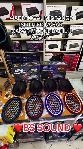 Oval Midrange LED Kapak with Çakar Modül - 4 Adet