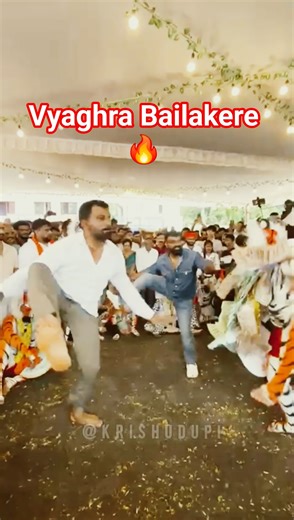 Vyaghra Bailakere 🔥 #pilivesha #animaldane #viralvideo #viralshorts #tigerdance