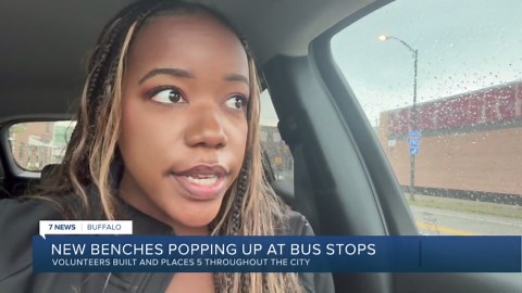 'We saw a need': Volunteers build benches and place them at Buffalo bus stops