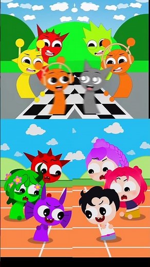 🔥 Sprunki Race in Tiles Hop 🎵 | Fast Music Challenge! 🚀 part 53 #sprunki #coffindance #tileshop