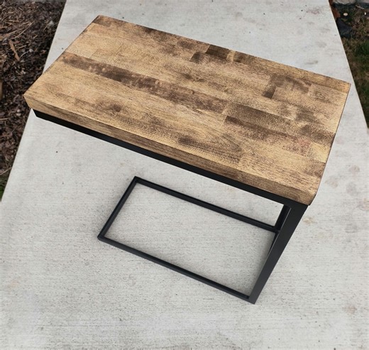 Rustic Farmhouse Accented C Tables, Paired With Welded C Table Bases That Are Highly Functional. Easily Slides Under Sofas With an  1" Gap - Etsy