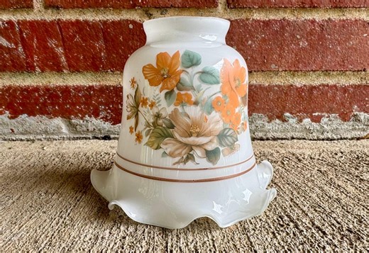 Ceiling Fan Light Cover — 70s Glass Lampshade/shade — Vintage Replacement Globe - Etsy