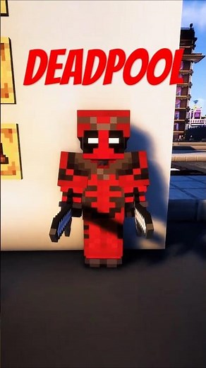 Minecraft: Deadpool Armor #deadpool #minecraft #shorts