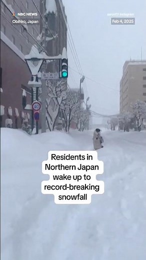 Residents in northern Japan wake up to record-breaking snowfall.