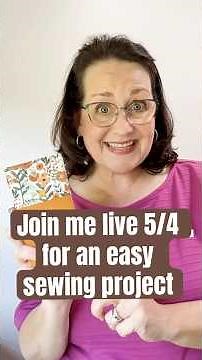 Join me LIVE on Monday and learn to sew eyeglass cases - so easy!
