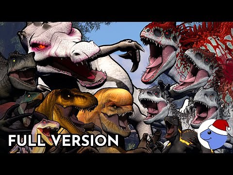 Indominus Rex vs Rudy, Distortus Rex, T.Rex and Giganotosaurus | Animation (Full Version)