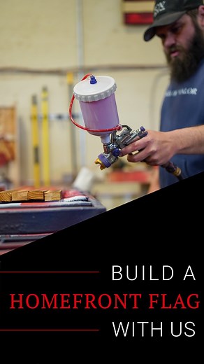 Today in the shop we’re knocking out a few #homefront #flags! Come along and #buildaflagwithus. 🔊 on for this one. | Flags of Valor