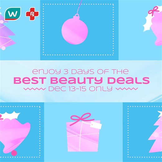 1.1K reactions · 39 shares | Don’t miss 3 whole days of amazing beauty deals when you shop at Watsons online and in-stores! December 13-15 only!  SHOP NOW! #WatsonsSale | Watsons | Facebook