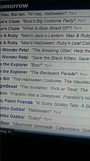 Nick Jr Schedule October 2009
