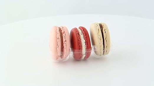 Clear Plastic Macaron Box Insert (Case of 150), PacknWood - Macaron Cookie Container (3.6\" X 2.6\")