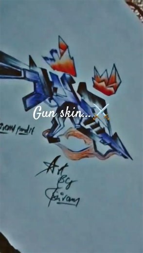 DAY-26 of sketching journey#sketch #free fire #pensketching #ump skin #viral