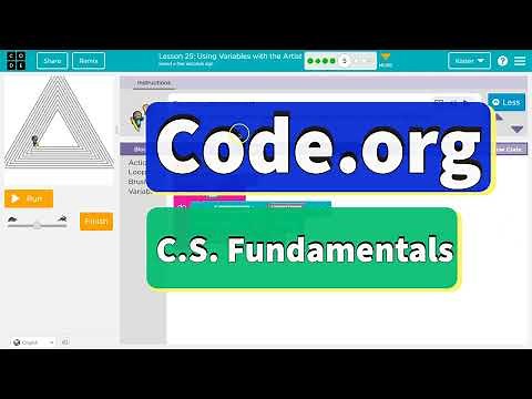 Code.org Express Lesson 25.5 Using Variables with the Artist | Answer Tutorial | CS Fundamentals