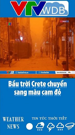 The sky over Crete turned orange-red | VTVWDB