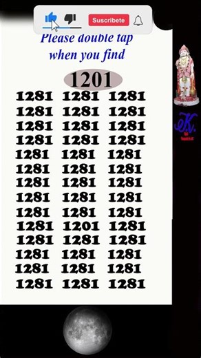 Spot (Find) 1201 in 5 seconds, #observation #skills , Visual Test, #search #puzzle #shorts #quiz