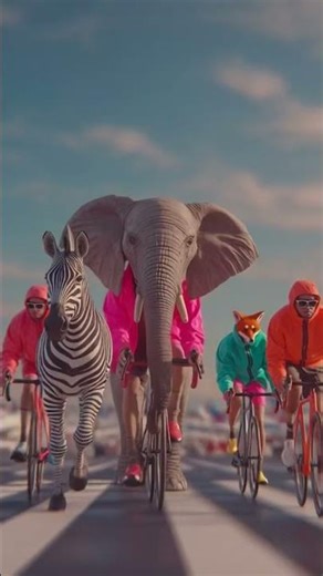 Realistic Animals Riding Bicycles 🐶🐱🐰🚴 – So Cute & Funny!