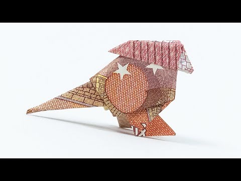 Banknote folding bird 🐦 Money gift idea