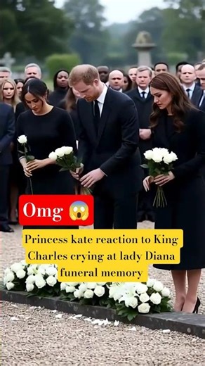 Princess kate reaction Prince Harry crying Lady Diana funeral #shorts #princeharry #katemiddleton